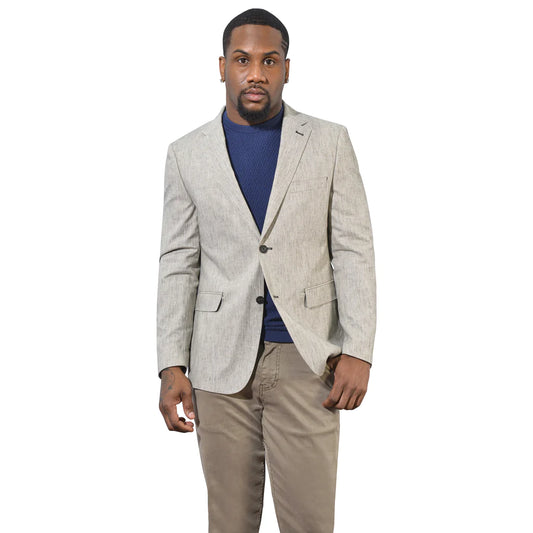 Earth tones and neutrals have been the hottest trends of the season. Beat the heat with the Borg Taupe Linen Blazer; it will keep you cool while looking your best.