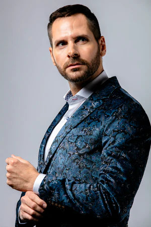 7 Downie St. Sport Jacket - Rio Paisley/Navy Blue