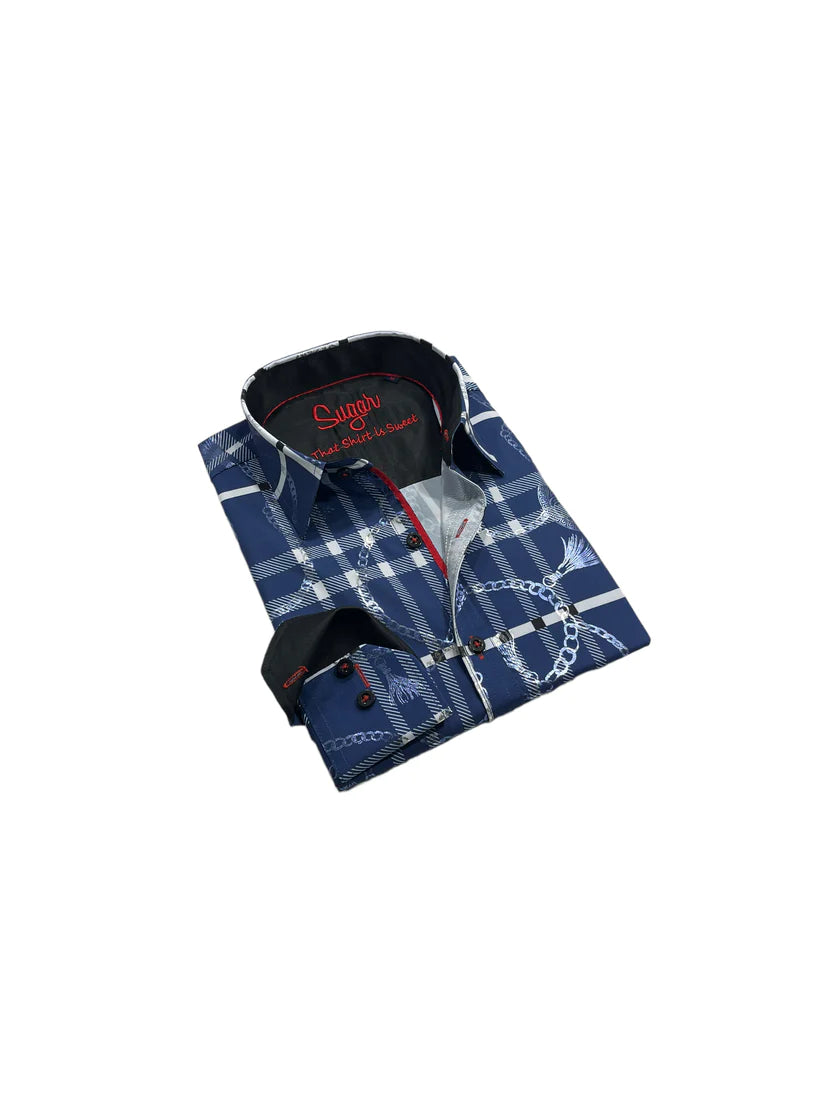 Sugar Sport Shirt - Salvatore/Cobalt