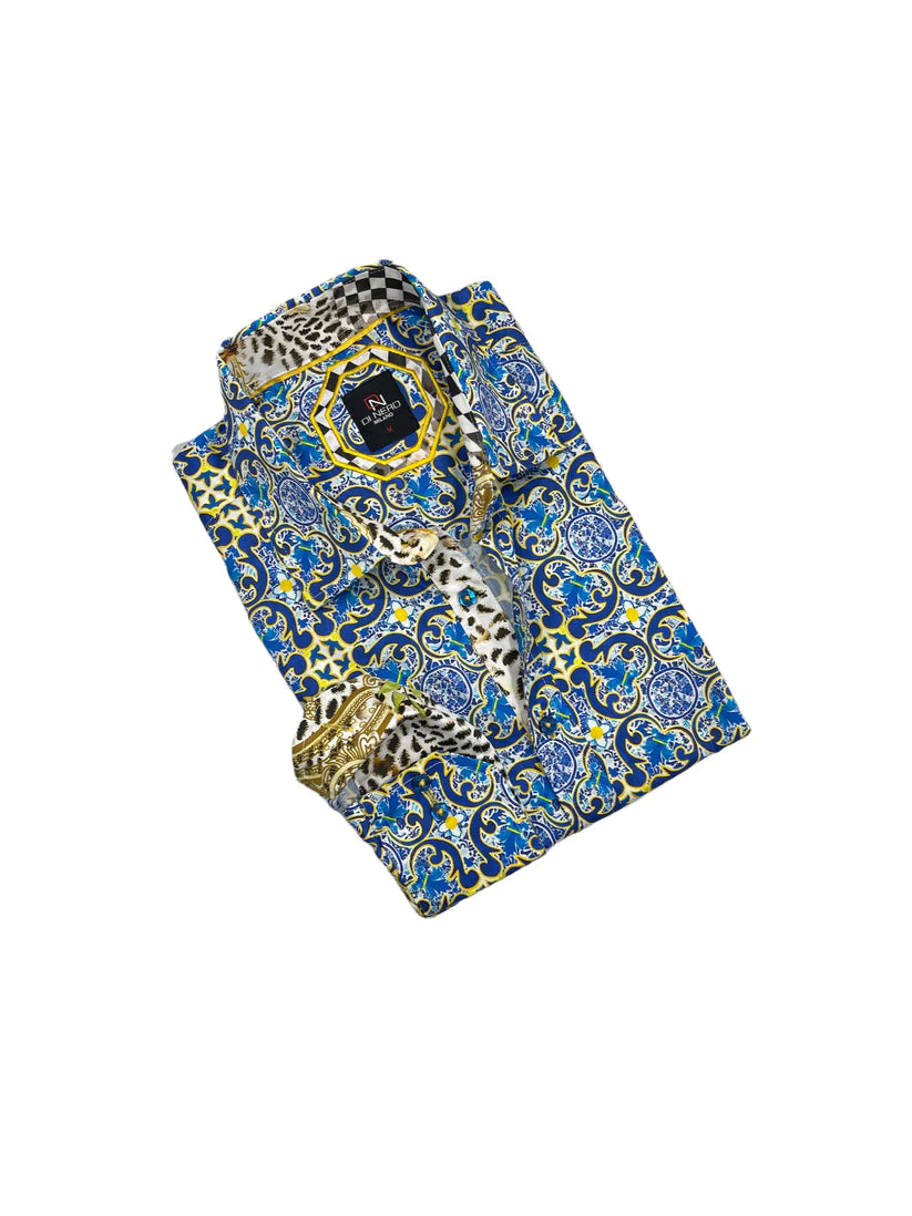 Di Nero Sport Shirt - Otis/Cobalt