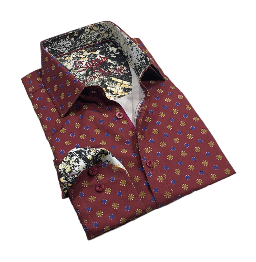 Sugar Sport Shirt - Oriole/Wine