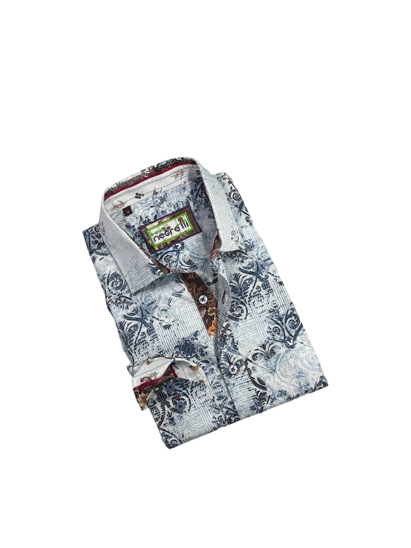 Franco Negretti Sport Shirt - Belo/Ocean