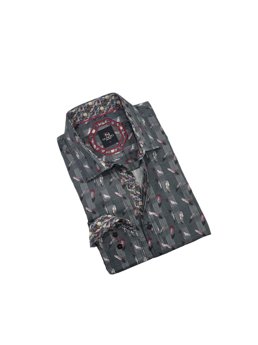Di Nero Sport Shirt - Piuma/Pepper
