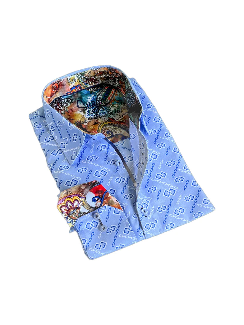 Sugar Sport Shirt - Geo/Sky