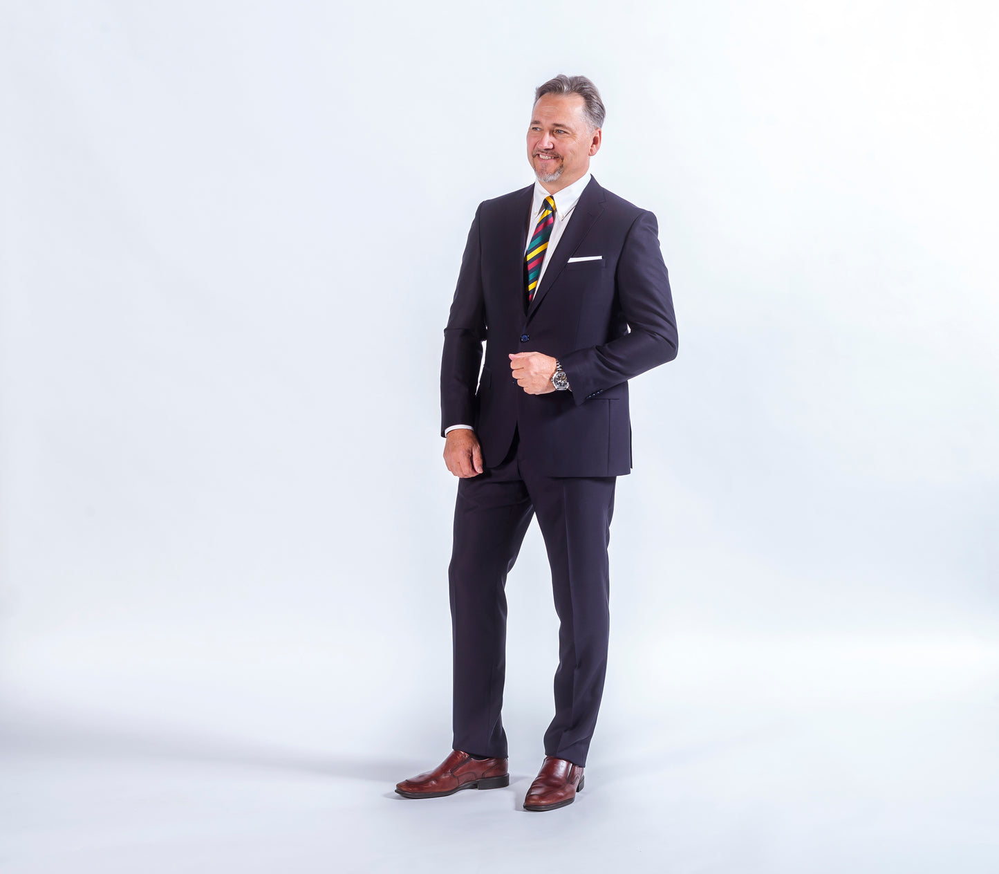 Baumler Navy Italian Wool Suit, Reda Wool, business wear and formalwear, great for all occasions