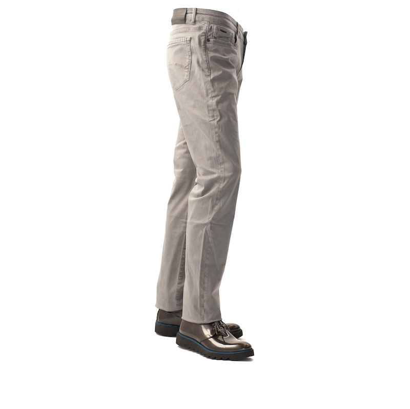 DFR89 Casual pants, grey, cotton with a stretchy, comfortable feel.