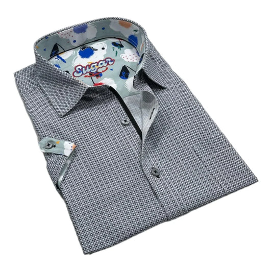 Sugar Silver Short Sleeve Sport Shirt