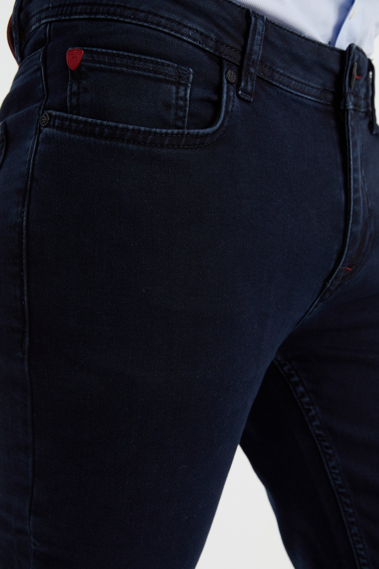 DFR89 stretchy, premium denim jeans, navy blue. Built for style and comfort