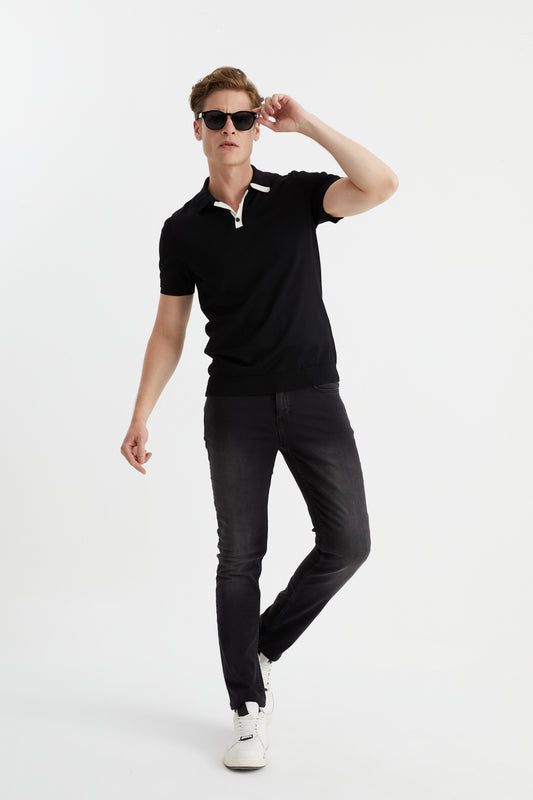 DFR89 stretchy, premium denim jeans, black/grey. Built for style and comfort