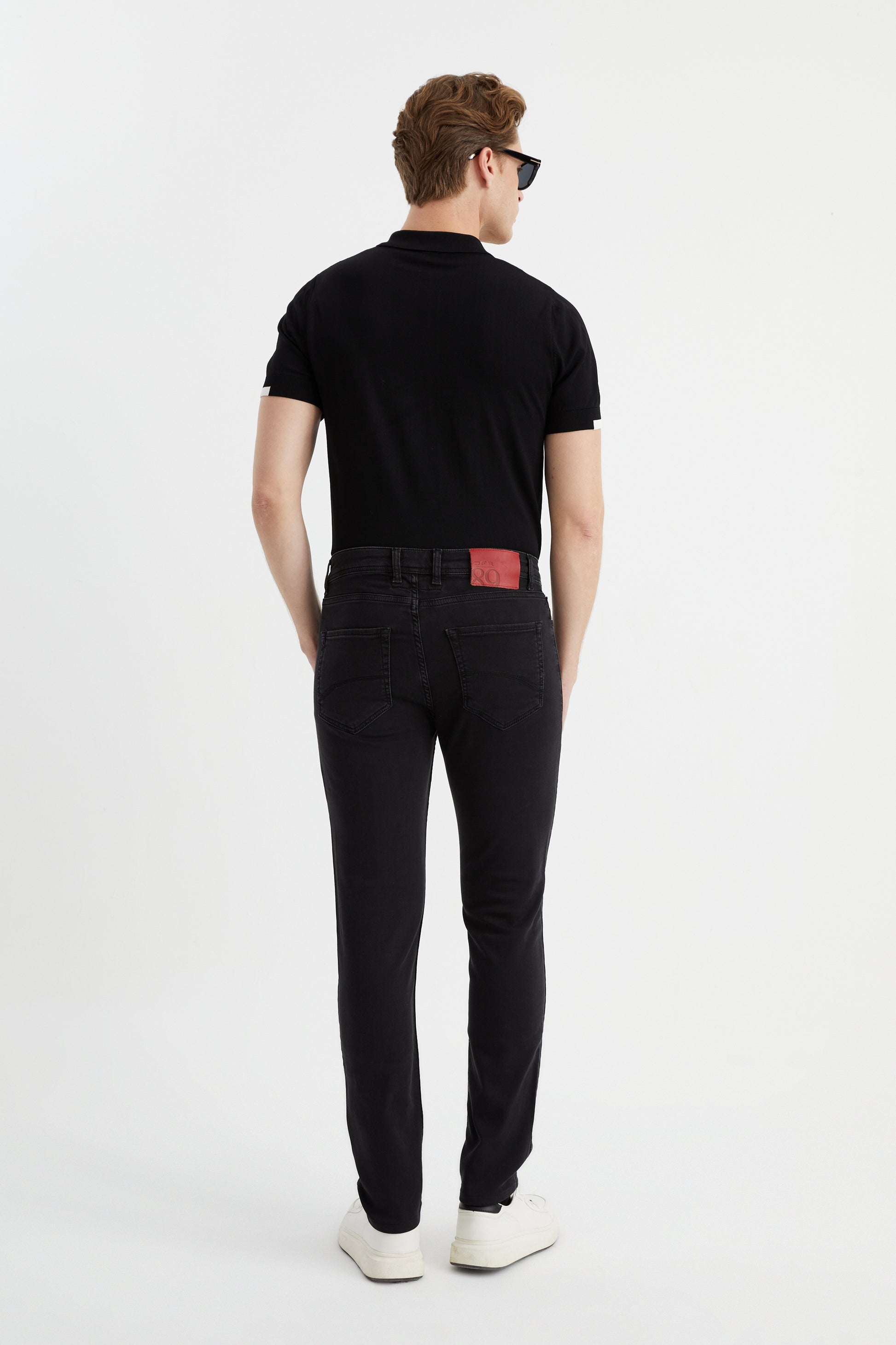 DFR89 stretchy, premium denim jeans, black/grey. Built for style and comfort