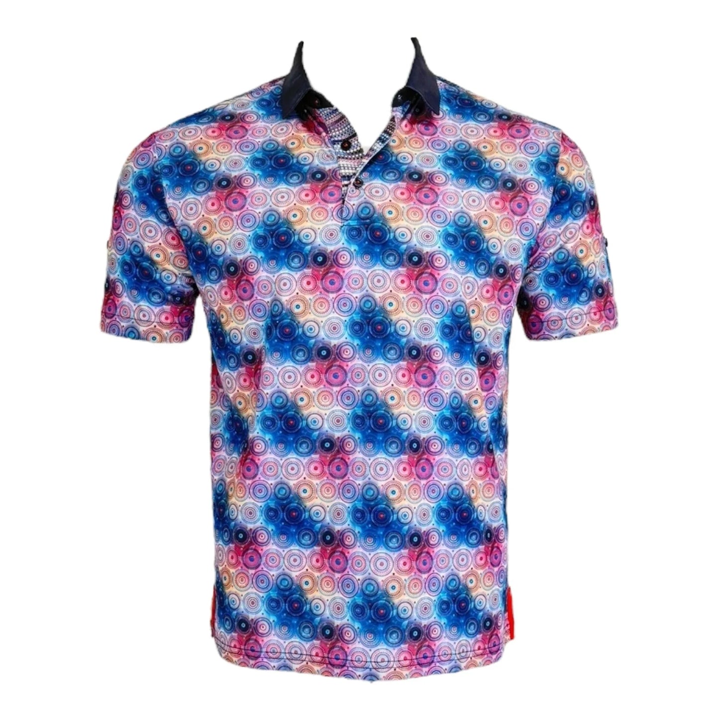 Colorful patterned shirt on a white background