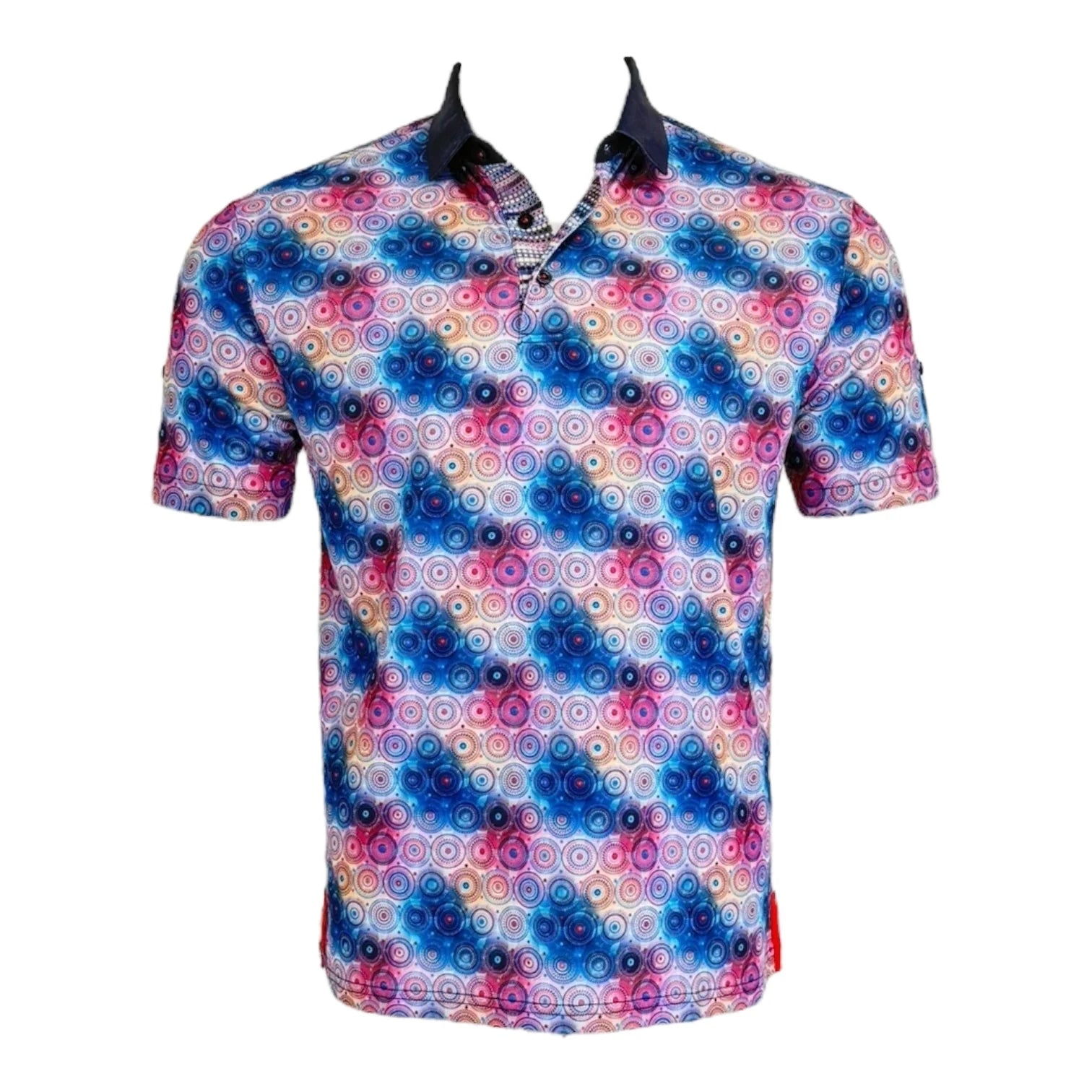 Colorful patterned shirt on a white background