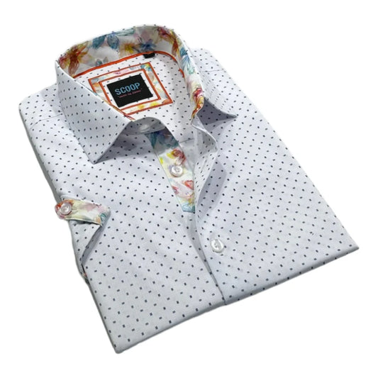 Scoop White Short Sleeve Sport Shirt