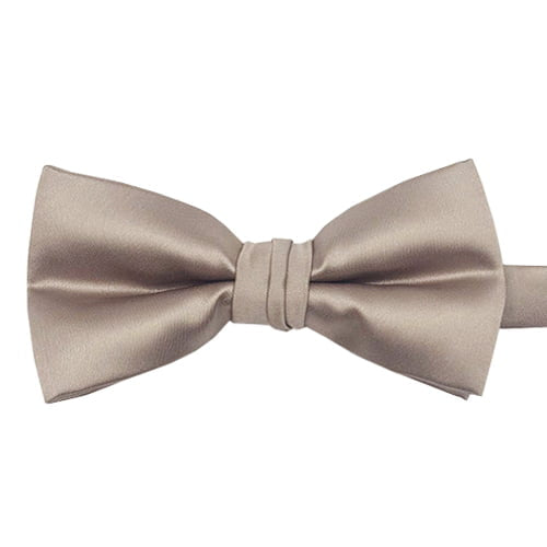 Silver bow tie on a white background