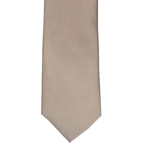 Beige necktie on a white background