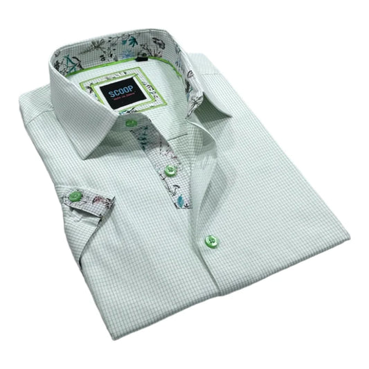Scoop Green Short Sleeve Sport Shirt