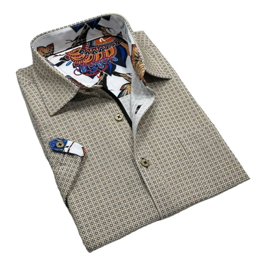 Sugar Beige Short Sleeve Sport Shirt