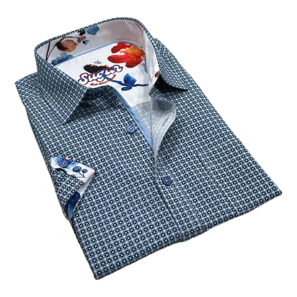 Sugar Blue Short Sleeve Sport Shirt