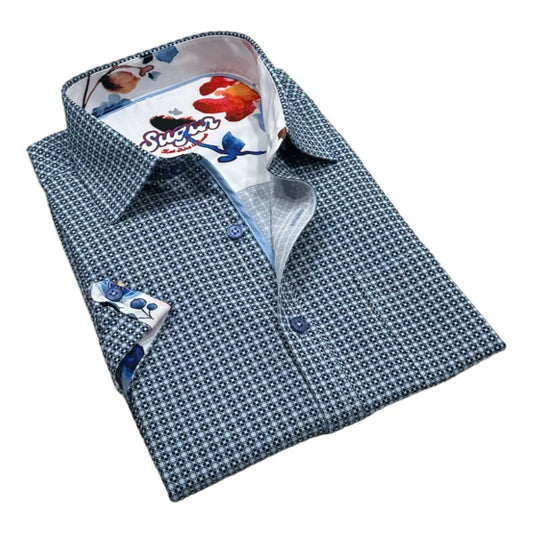 Sugar Blue Short Sleeve Sport Shirt