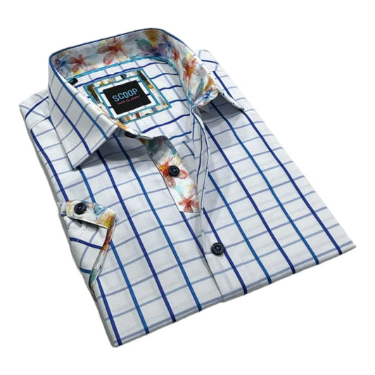 Scoop Royal Blue Short Sleeve Sport Shirt