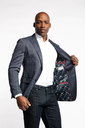Rich colours, sweater like comfort, how can you go wrong? Like most 7 Downie St. sport coats, the Neptune has a generous amount of stretch, allowing you to look your best without compromising comfort.