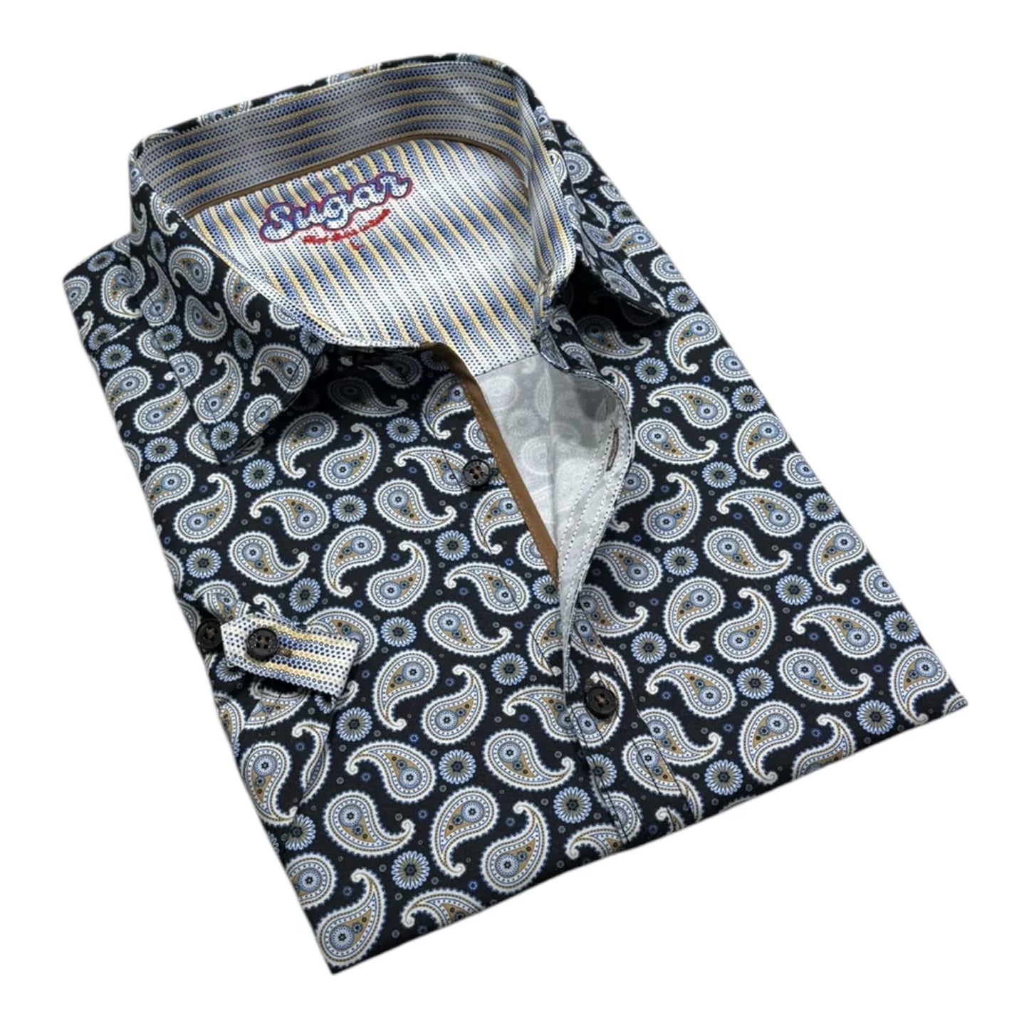 Sugar Short Sleeve Sport Shirt - Plateau-S/Navy Blue