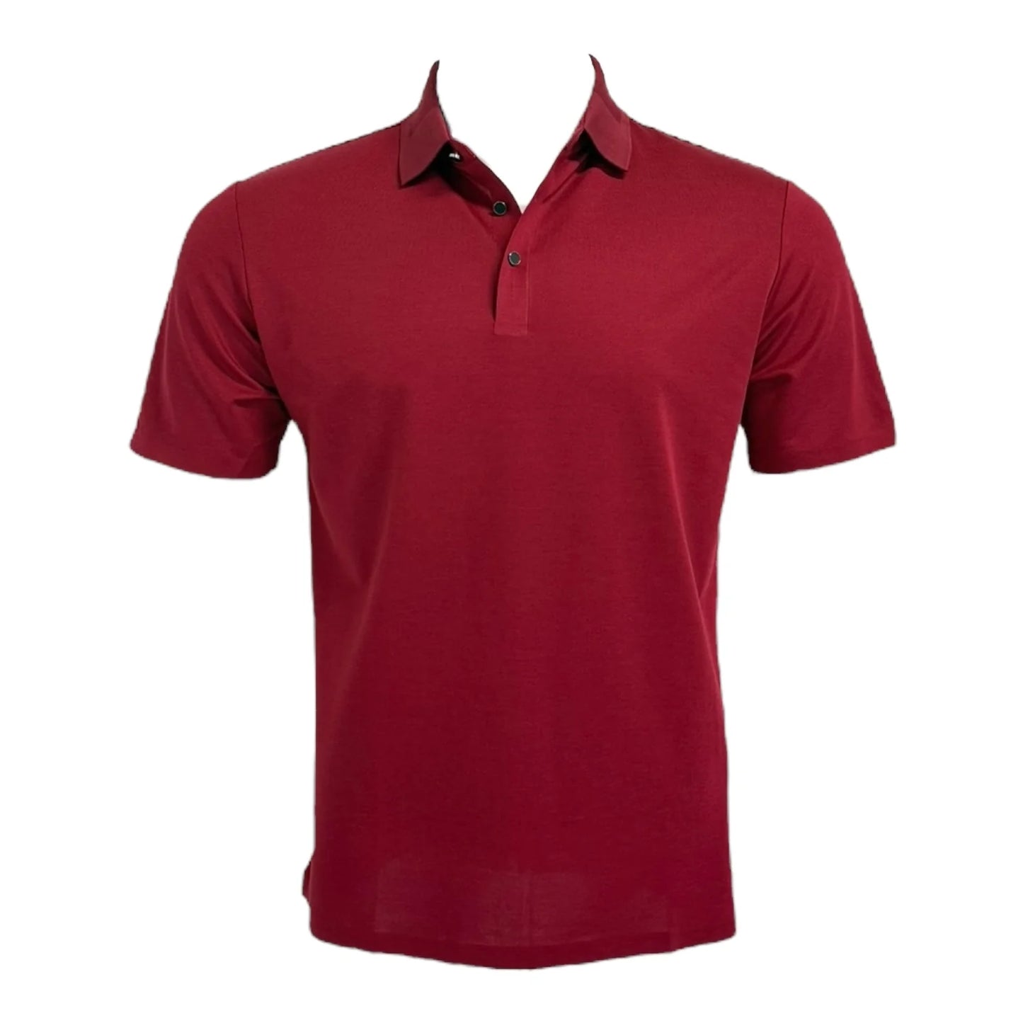 Red polo shirt on a white background