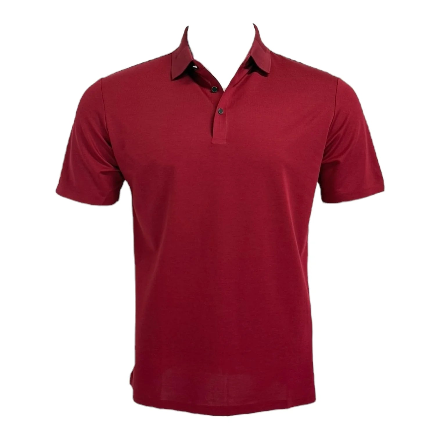 Red polo shirt on a white background