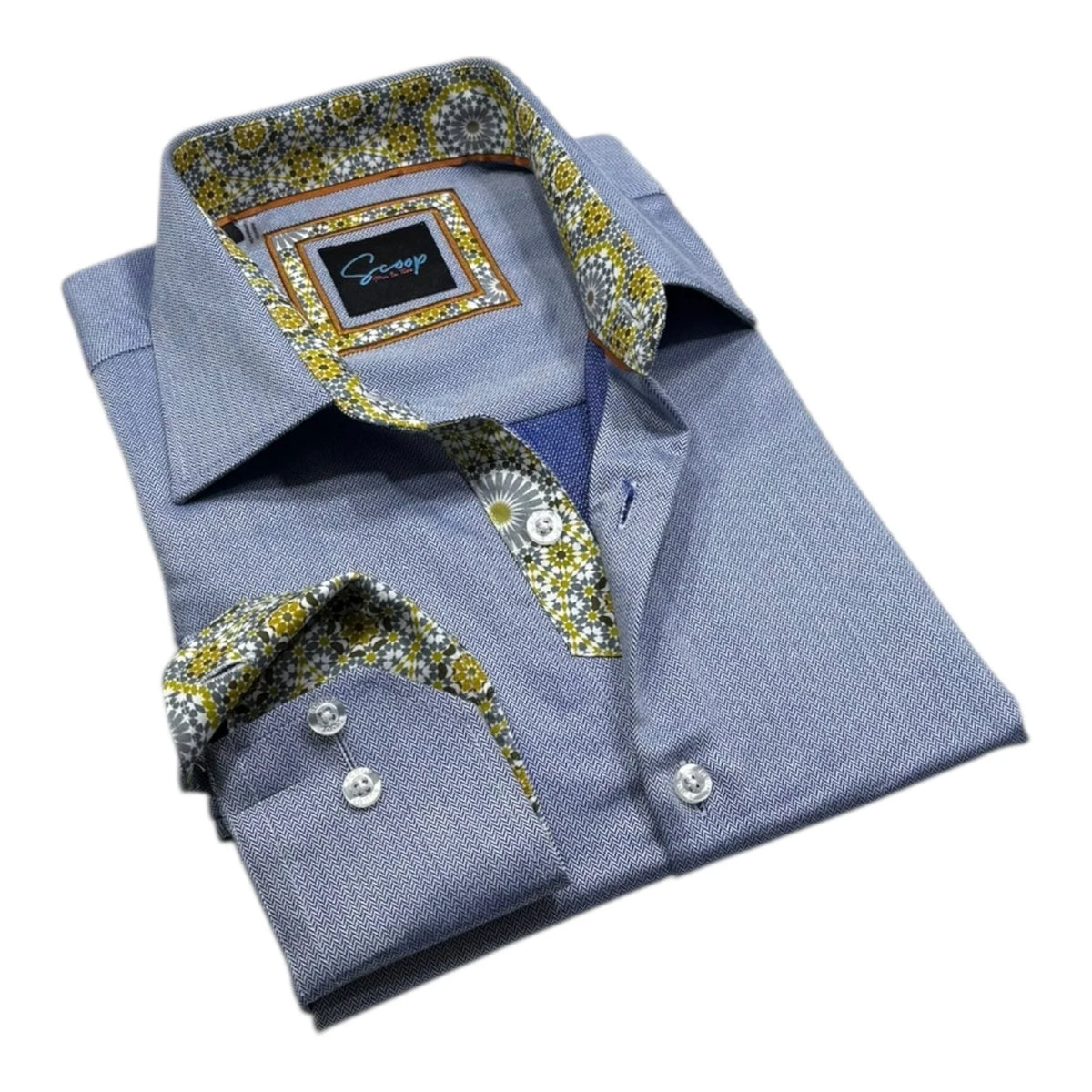 Scoop Sport Shirt - Chevron/Indigo