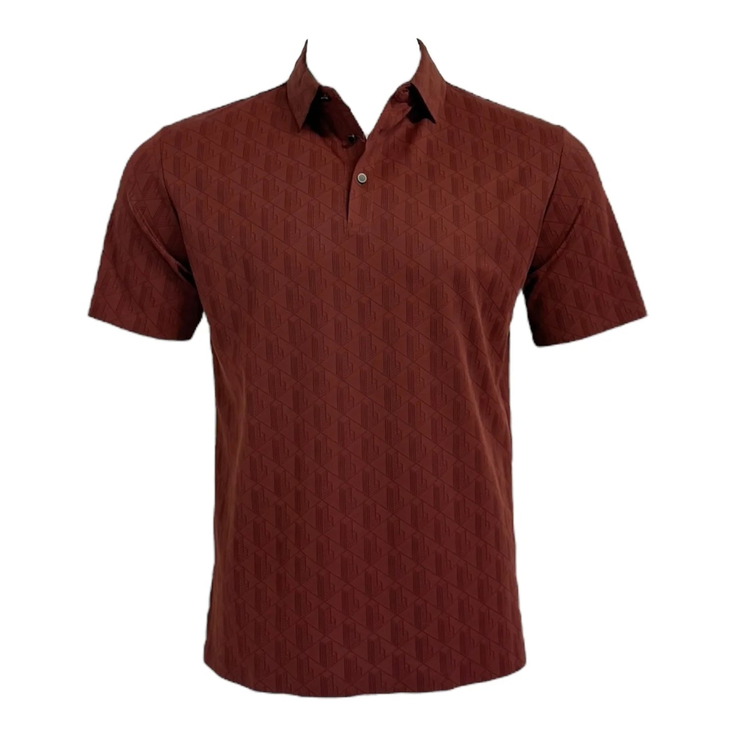 Brown polo shirt on a white background
