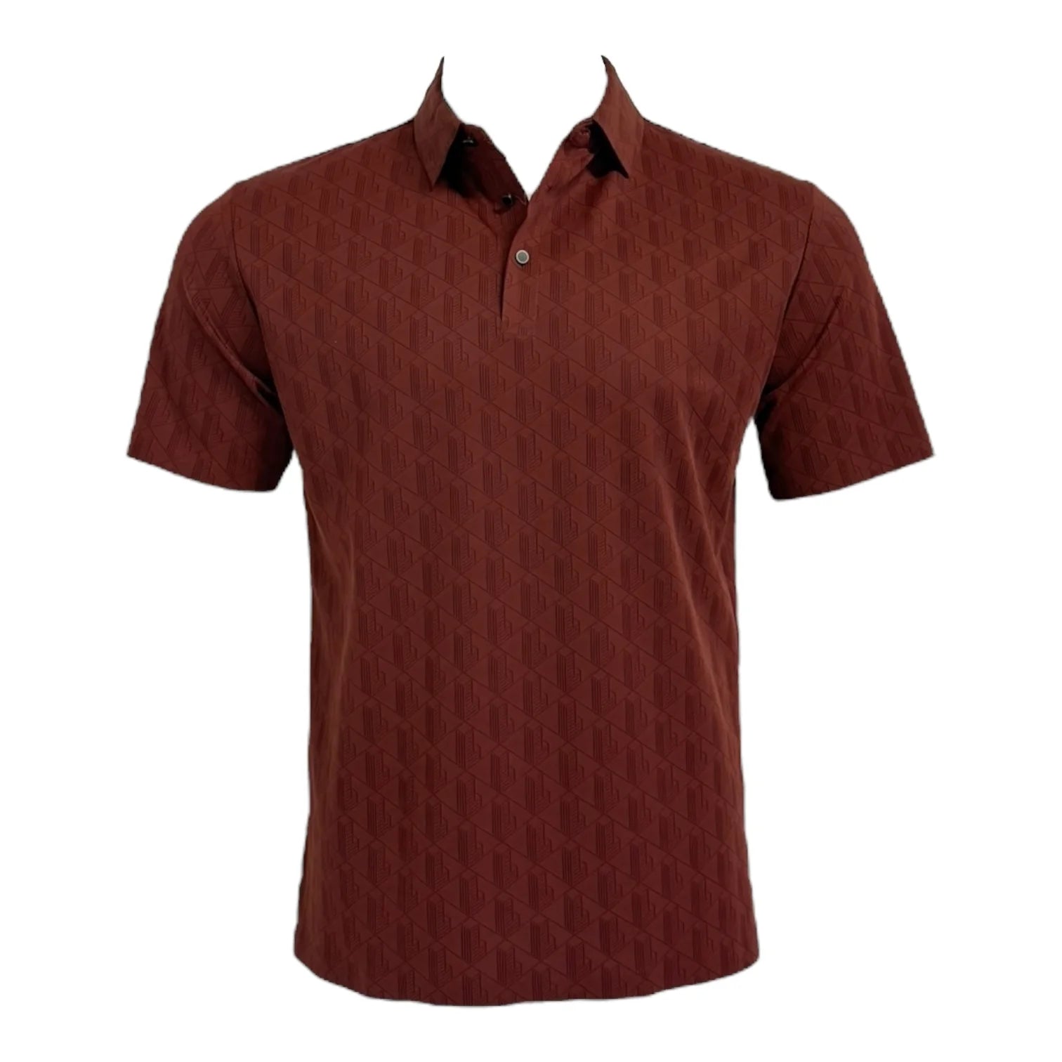 Brown polo shirt on a white background