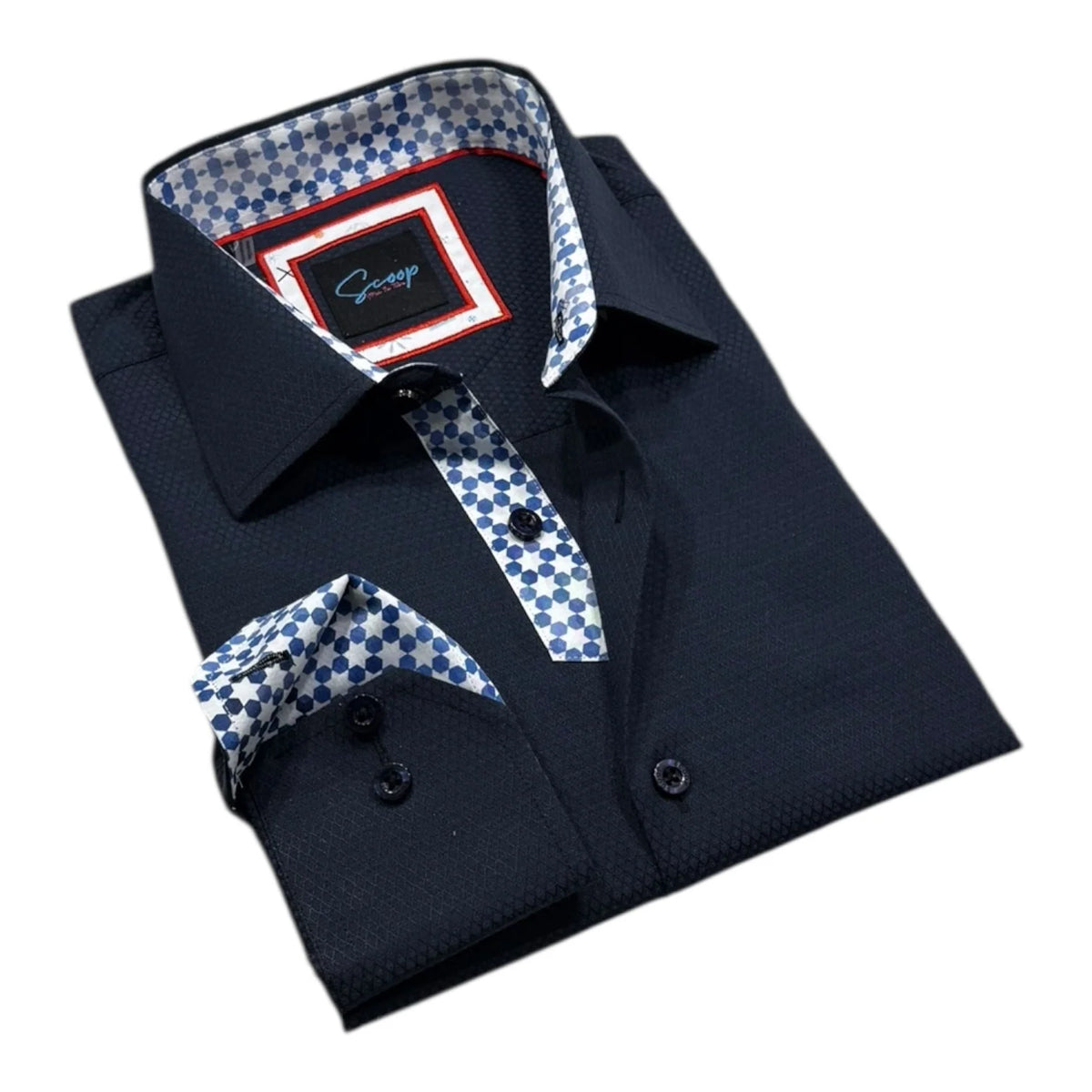 Scoop Sport Shirt - Scallop/Midnight Blue