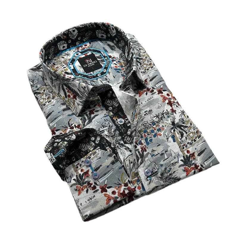 Di Nero Charcoal Sport Shirt