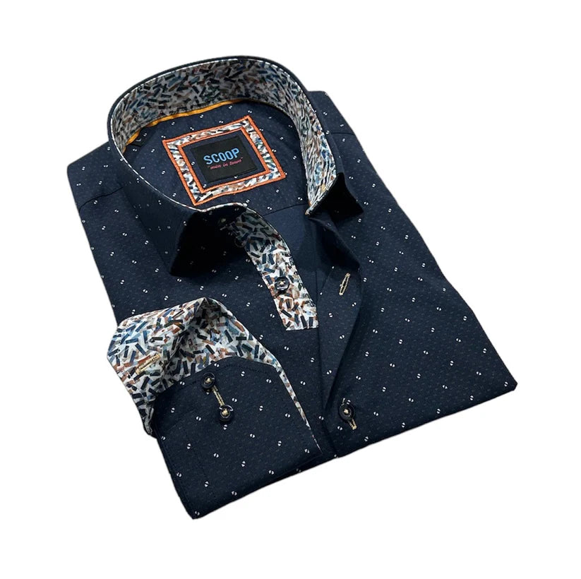 Scoop Navy Blue Sport Shirt