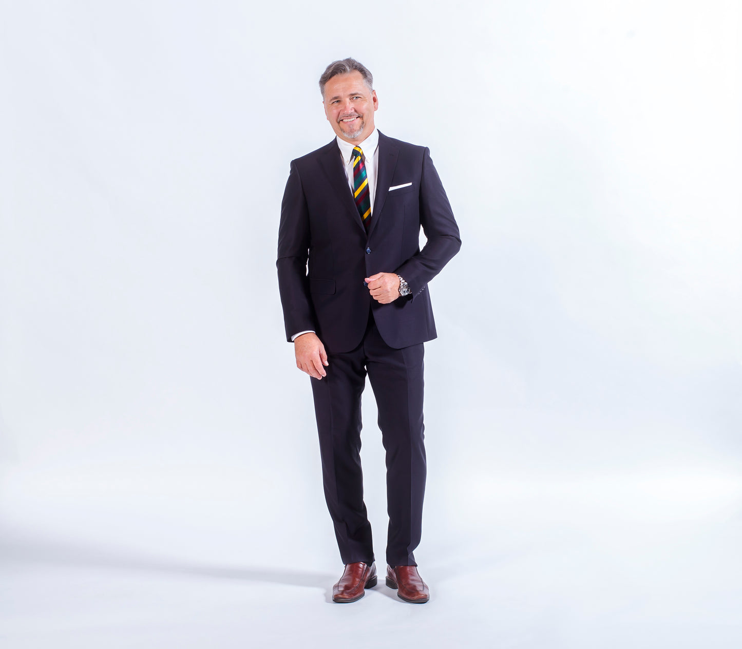 Baumler Navy Italian Wool Suit, Reda Wool, business wear and formalwear, great for all occasions