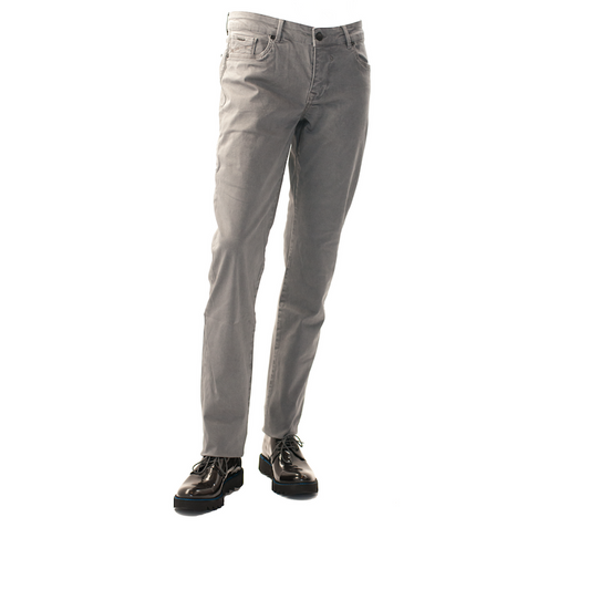 DFR89 Casual pants, grey, cotton with a stretchy, comfortable feel.