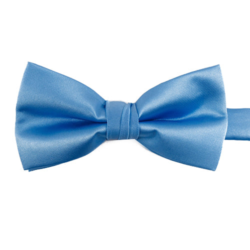 A light blue bow-tie for wedding suits and tuxedos.