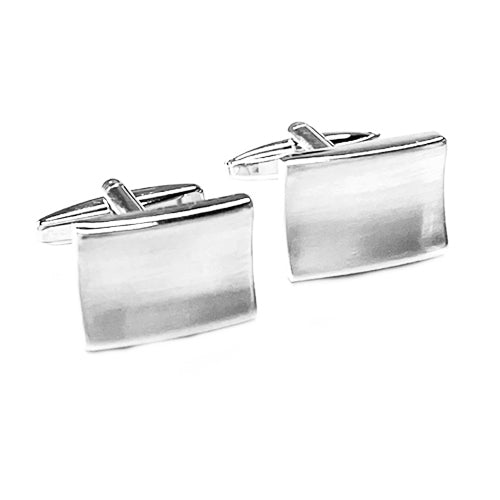 Nothing adds a more elegant touch to a man's wardrobe than a fine pair of silver cuff links. Whether it's for a wedding outfit, an important business meeting, or any formal setting, these Knotz cuff links are an essential men's accessory that will never go out of style. These silver cuff links are packaged in a gift box.