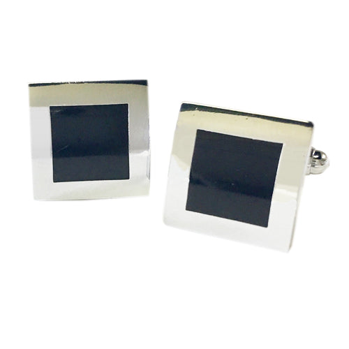 Nothing adds a more elegant touch to a man's wardrobe than a fine pair of black and silver cuff links. Whether it's for a wedding outfit, an important business meeting, or any formal setting, these Knotz cuff links are an essential men's accessory that will never go out of style. These black and silver cuff links are packaged in a gift box.