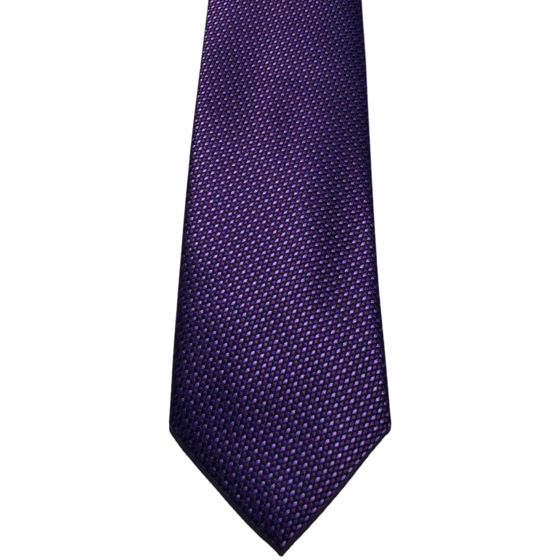 This Gian Marco Venturi microfibre purple tie is a nice pairing with a crisp white or lavender Scoop dress shirt, a navy blue suit and brown shoes.
