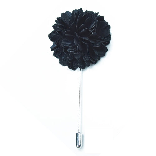 This black lapel pin is a fun way to accessorize a suit or a sport jacket, and what better way to show your fun side than with a floral pin! Adding a small splash of colour to highlight parts of the suit, jacket, shirt and/or tie makes for an easy and classy way to stand out.