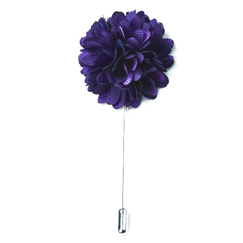 This purple lapel pin is a fun way to accessorize a suit or a sport jacket, and what better way to show your fun side than with a floral pin! Adding a small splash of colour to highlight parts of the suit, jacket, shirt and/or tie makes for an easy and classy way to stand out.  This lapel pin comes in a gift box.