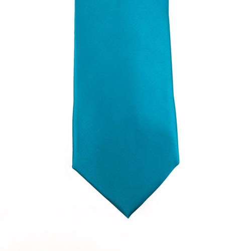 A solid turquoise tie from Knotz, best paired with a white dress shirt and a navy blazer. Great for wedding looks, too.