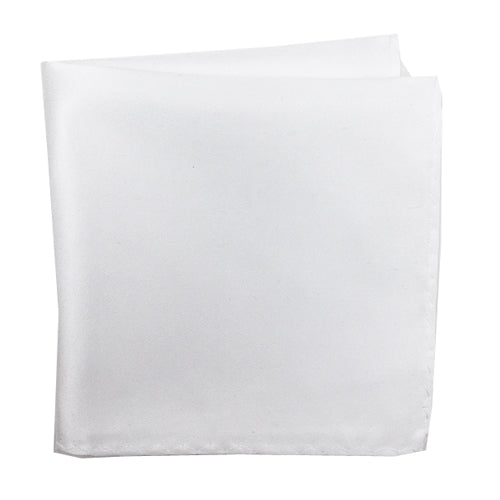 Knotz Pocket Square Men's solid white pocket square that is ideal for any business or wedding suit attire.