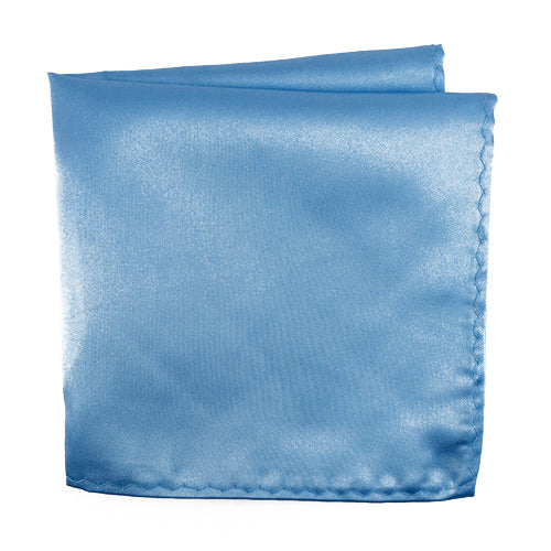 Knotz Pocket Square Men's solid blue pocket square that is ideal for any business or wedding suit attire.