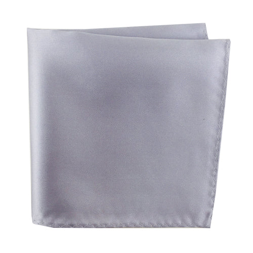 Knotz Pocket Square Men's solid silver pocket square that is ideal for any business or wedding suit attire.
