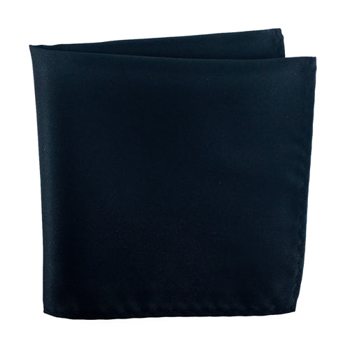 Knotz Pocket Square Men's solid black pocket square that is ideal for any business or wedding suit attire.