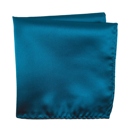 Knotz Pocket Square Men's solid teal pocket square that is ideal for any business or wedding suit attire.