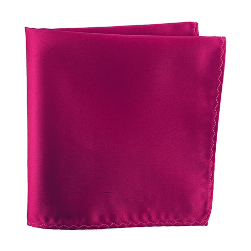 Knotz Pocket Square Men's solid fuchsia pocket square that is ideal for any business or wedding suit attire.