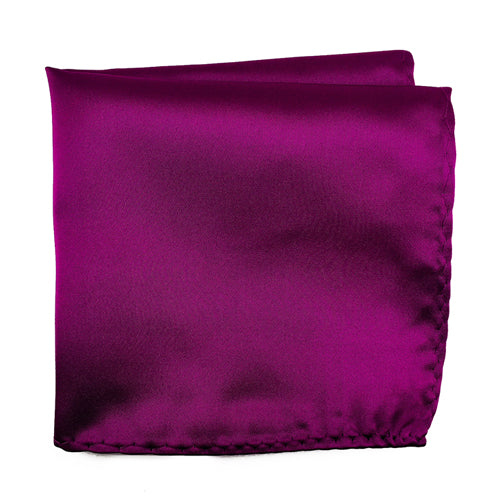 Knotz Pocket Square Men's solid magenta pocket square that is ideal for any business or wedding suit attire.